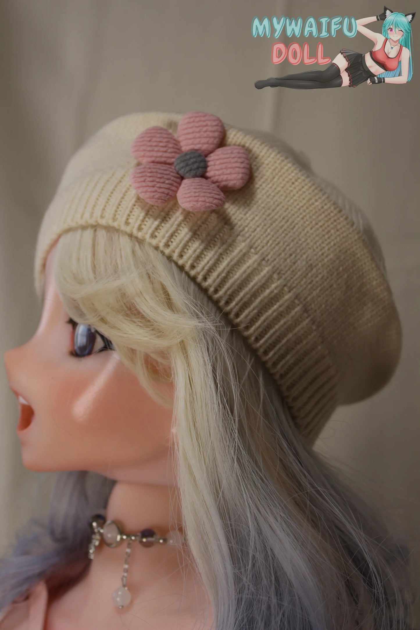 Beige Knitted Hat