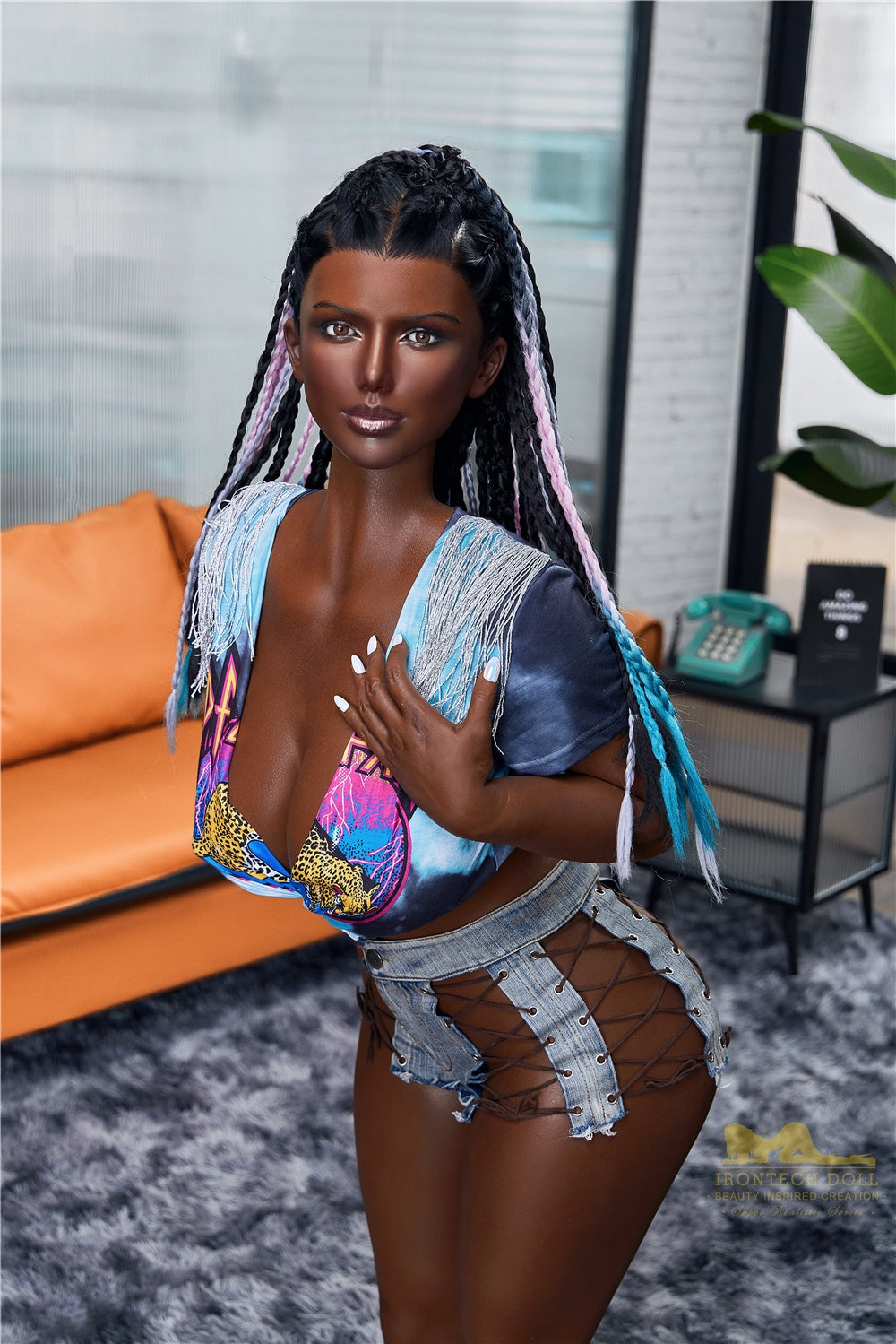 Silicone Ebony Sex Doll 160cm S13 Celine