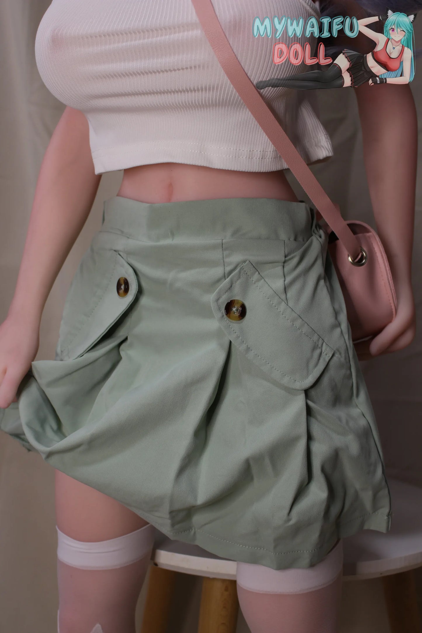 Green Faux Leather Skirt